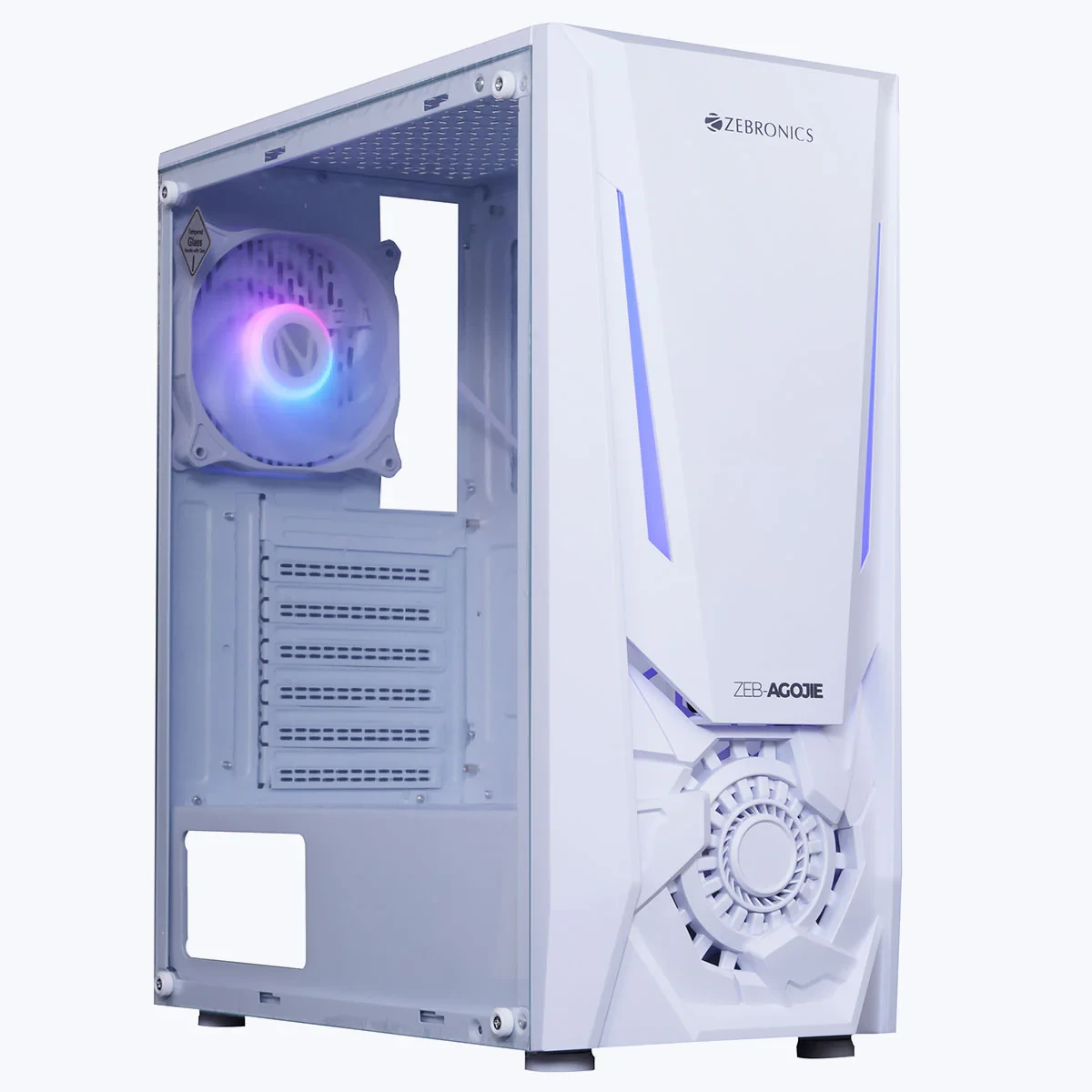 ZEBRONICS RGB GAMING CABINET AGOJIE WHITE