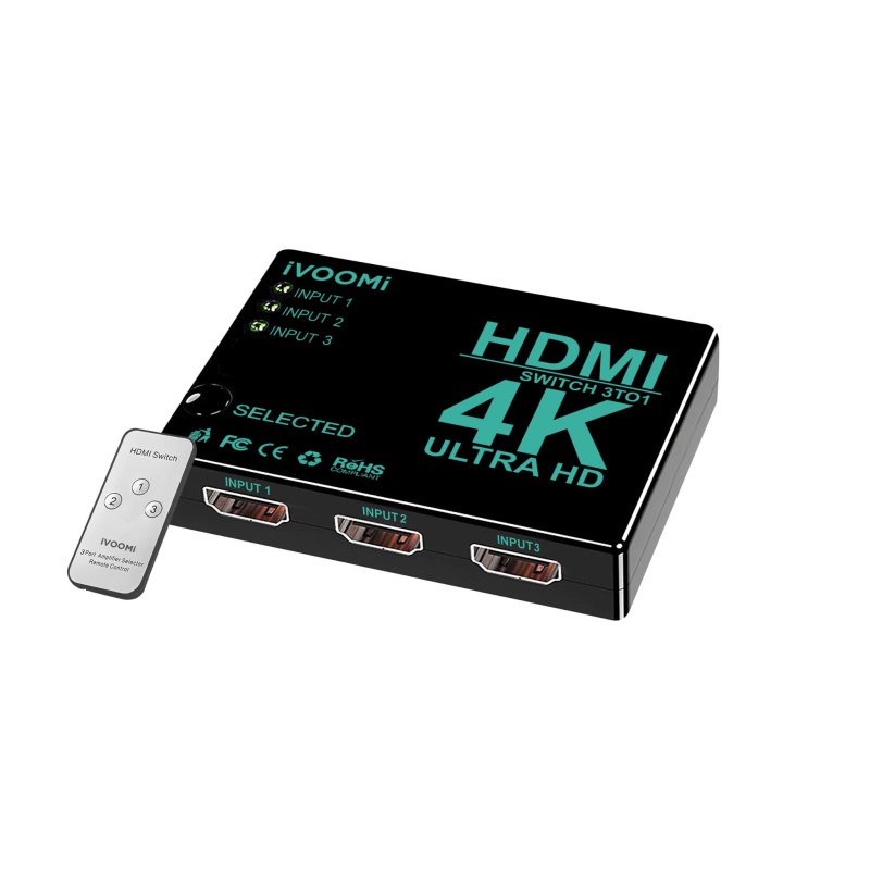 iVOOMi HDMI SWITCHER SPLITTER WITH REMOTE 3in1