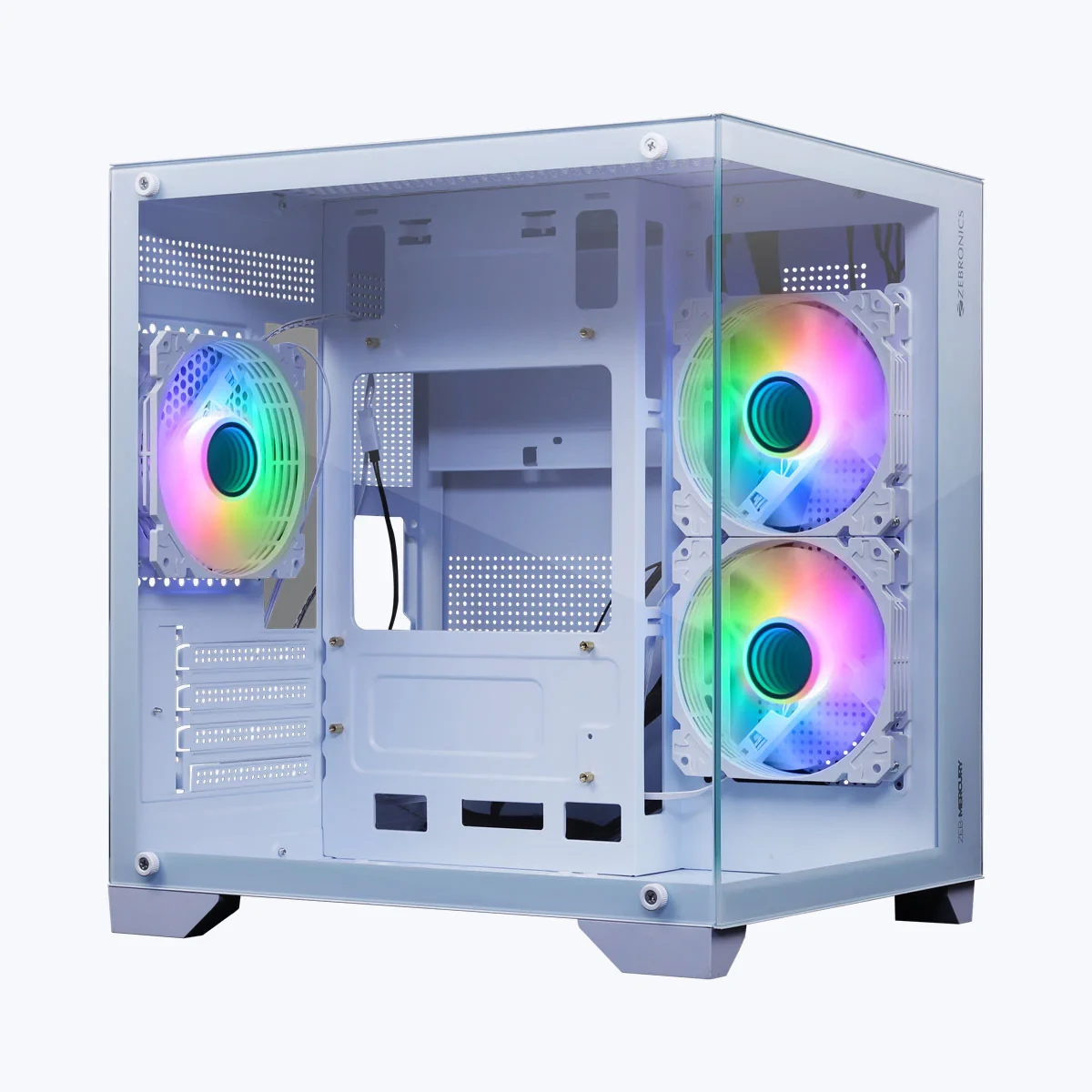 ZEBRONICS RGB GAMING CABINET MERCURY WHITE