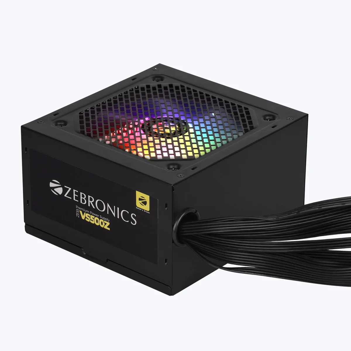 ZEBRONICS RGB SMPS 500W PREMIUM POWER SUPPLY VS500Z BLK