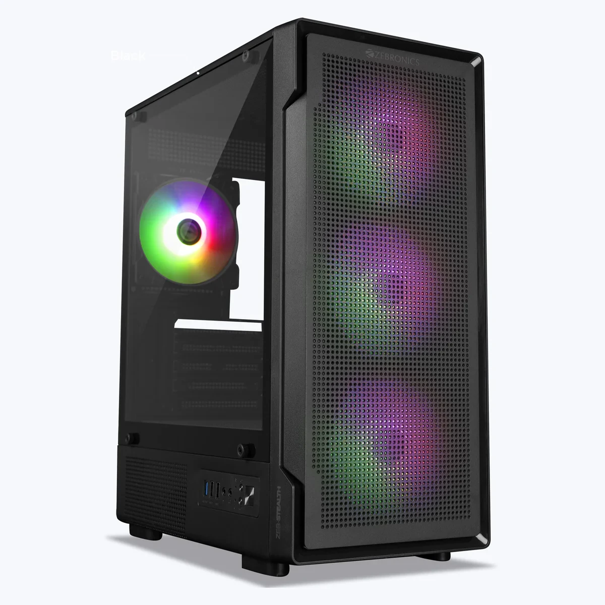 ZEBRONICS RGB GAMING CABINET STEALTH BLACK
